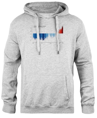 Zymbatee Warming Stripes Art Grauer Unisex-Kapuzenpullover Mit Klassischer Passform von Zymbatee