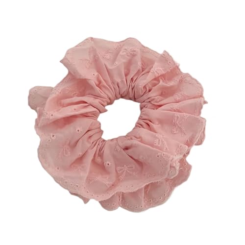 10 Stück süße Spitzenbesatz Stoff Scrunchies Haargummis elastisches Haarseil für Frauen oder Mädchen(Number 04) von Zymjzbetic