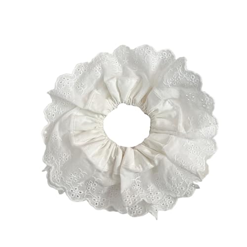 10 Stück süße Spitzenbesatz Stoff Scrunchies Haargummis elastisches Haarseil für Frauen oder Mädchen(Number 07) von Zymjzbetic