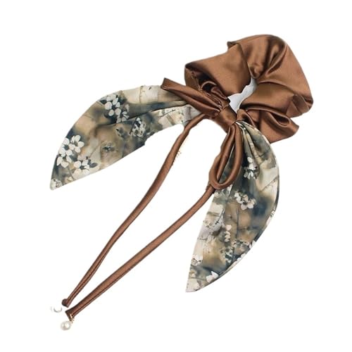 5 Stück Satinschleifen-Haarbänder for Frauen, elastische Haargummis, Mädchenschleifen for Haare für Frauen oder Mädchen(Color 2) von Zymjzbetic
