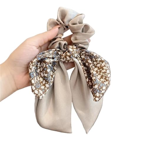 5 Stück Stirnband Schal Haar Seil Krawatten Vintage Blumenband elastische Haarbänder Schleife Frauen Kopfbedeckung Mädchen Haarschmuck für Frauen oder Mädchen(Beige) von Zymjzbetic