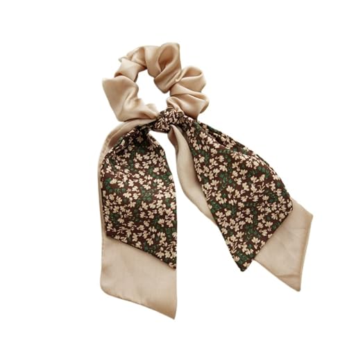 5 Stück elastische Haargummis mit Blumenmuster for Damen, Pontail-Haarseil für Frauen oder Mädchen(Color3) von Zymjzbetic