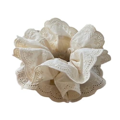 5 Stück große Damen-Haargummis mit Spitze, elastisches Haarband, Pferdeschwanz-Halter, Krawatte, Haargummi, Damen-Haar-Accessoires, Kopfbedeckung für Frauen oder Mädchen von Zymjzbetic