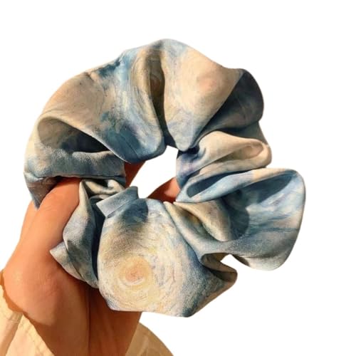 5 Stück große Haargummi-Seile for Damen, eleganter Pferdeschwanz-Halter, Mädchen-Kopfbedeckung, Haargummis für Frauen oder Mädchen(Blue) von Zymjzbetic