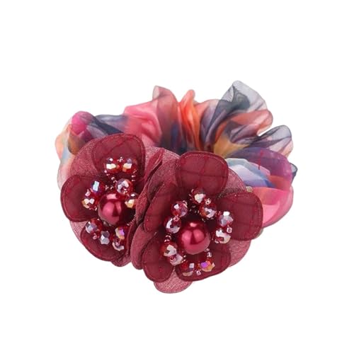 5 Stück schöne Haarseile for Gril Scrunchie Haargummis Gummibänder Pferdeschwanzhalter Kopfbedeckung für Frauen oder Mädchen(Color8) von Zymjzbetic