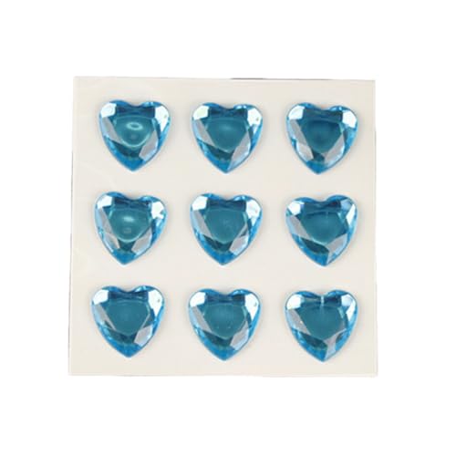 Zymoplas 10 Bögen Strass Aufkleber Kinderkonto Dekorationen Acryl Aufkleber Dreidimensional DIY Crafts Label Tischgruß, Wasser Blau von Zymoplas