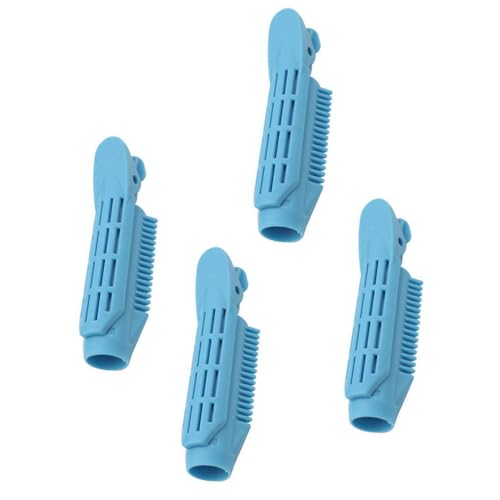 Zymoplas 4 Stück Volumizing Hair Root Clip Portable Plastic Bang Curler Roller Clip Home Styling Clamp Curling für Mädchen, Himmelblau von Zymoplas