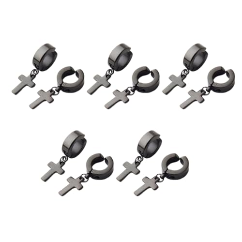Zymoplas 5 Paar Kreuz Ohrringe Einfach zu tragende Ohrstecker Ohrstecker Exquisite Ohrclips Weihnachtsfeiern Halloween Partys Unisex, Geben Sie 5 ein von Zymoplas