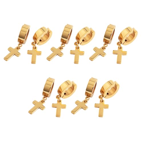 Zymoplas 5 Paar Kreuz Ohrringe Einfach zu tragende Ohrstecker Ohrstecker Exquisite Ohrclips Weihnachtsfeiern Halloween Partys Unisex, Geben Sie 6 ein von Zymoplas