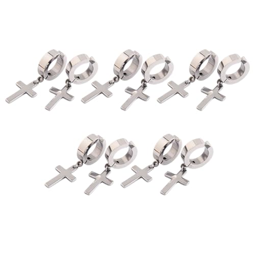 Zymoplas 5 Paar Kreuz Ohrringe Einfach zu tragende Ohrstecker Ohrstecker Exquisite Ohrclips Weihnachtsfeiern Halloween Partys Unisex, Geben Sie 7 ein von Zymoplas