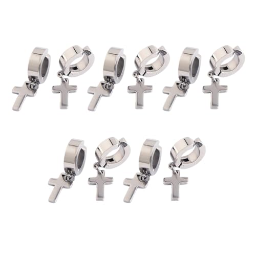 Zymoplas 5 Paar Kreuz Ohrringe Einfach zu tragende Ohrstecker Ohrstecker Exquisite Ohrclips Weihnachtsfeiern Halloween Partys Unisex, Typ 4 von Zymoplas