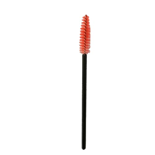 Zymoplas 50 Stück Wimpernreinigungsbürste Mini One Off Mascara Applikator Make up Pinsel Hervorragende Verarbeitung für Extensions, Roter Pinsel des schwarzen Stabes von Zymoplas