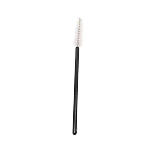 Zymoplas 50 Stück Wimpernreinigungsbürste Mini One Off Mascara Applikator Make up Pinsel Hervorragende Verarbeitung für Extensions, Schwarze Stange, weiße Brus von Zymoplas