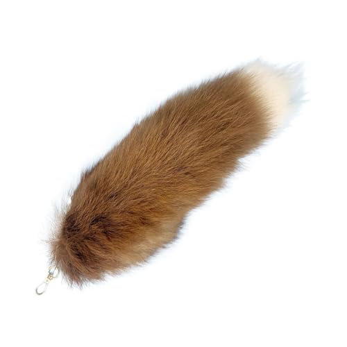 Zymoplas Eleganter und modischer Fuchsschwanz Anhänger – drücken Sie stilvolle Persönlichkeit aus. Plüsch Tierschwanz Schlüsselanhänger Pompoms von Zymoplas