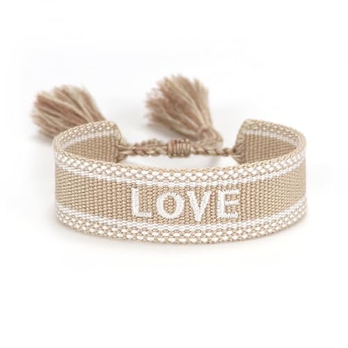 Zymoplas Handgewebte, bestickte Charakterarmbänder für beliebte Handseil Accessoires, gewebte Quasten, gewebte Freundschaftsarmbänder, Khaki Glück Zymoplas Handgewebte, bestickte Charakterarmbänder für beliebte Handseil Accessoires, gewebte Quasten, gewebte Freundschaftsarmbänder, Khaki Glück von Zymoplas