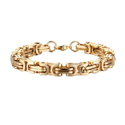 Zymoplas Kettenhalskette Zeigen Sie Ihren persönlichen Stil mit einer Metallhalskette. Stilvolle Panzerkettenhalsketten. Halsketten zeigen eine breite Persönlichkeit, Alles Gold von Zymoplas