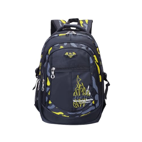 Zymoplas Kinder Tagesrucksäcke für die Schule – weiche Textur, breite Anwendung, kratzfester Nylon Schultaschen Rucksack für Teenager, Gelb von Zymoplas