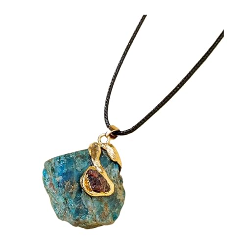 Zymoplas Kristallschmuck Geschenk „Baum des Lebens“ Anhänger stellt Weisheit und Stärke Der Kristallanhänger ist von einem zierlichen Baum des Lebens umhüllt, Blauer Apatit von Zymoplas