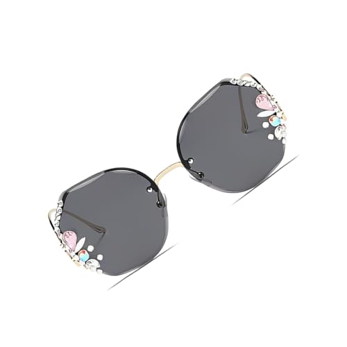 Zymoplas Retro rahmenlose Sonnenbrille, Farbverlaufslinse, UV Schutz, Sonnenbrille, Metall, gebogen, modische Sonnenbrille, Damen, weiblich, Grau Rosa Zymoplas Retro rahmenlose Sonnenbrille, Farbverlaufslinse, UV Schutz, Sonnenbrille, Metall, gebogen, modische Sonnenbrille, Damen, weiblich, Grau Rosa von Zymoplas