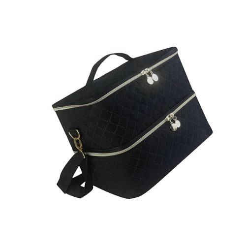 Zymoplas Tragbare Nagellack-Aufbewahrungstasche mit robusten Reißverschlüssen, Reise-Kosmetik-Organizer, Flaschen, Typ 1 von Zymoplas