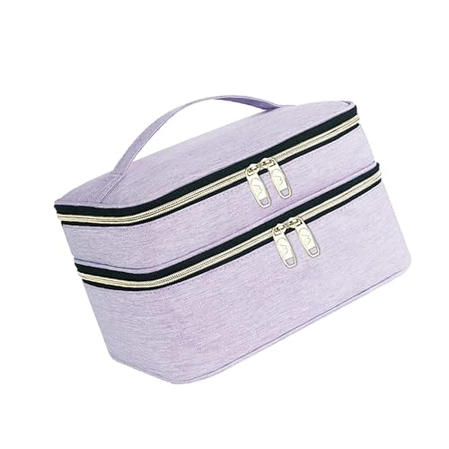 Zymoplas Tragbare Nagellack-Aufbewahrungstasche mit robusten Reißverschlüssen, Reise-Kosmetik-Organizer, Flaschen, Typ 3 von Zymoplas