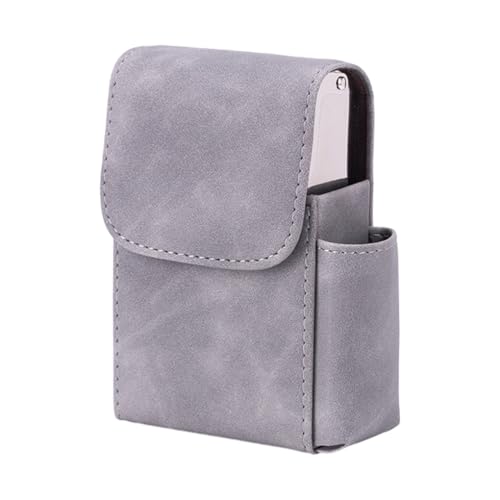 Zymoplas Tragbare Zigarettenschachtel für Visitenkarten und Kleinteile. PU Visitenkartenetui. PU Zigarettenetui. Zigarettenetuis, Schlichtes Grau von Zymoplas