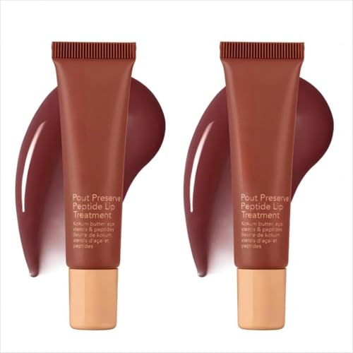 Butter Lipsalve Lippenbalsam Farbwechselndes Lippengloss Lip Balm mit Butter, Multifunktions Lippenbalsam Plump Lip Lacquer Lippenbalm Lippenpflege Repariert und Beruhigt (01#, 2pcs) von Zynewa