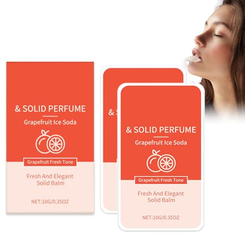 Fester Balsam, Festes Parfüm, tragbares Balsam-Parfüm im Taschenformat, Tragbare Reiseparfums, nicht fettender und stark anhaltender natürlicher Duft, 2 Stück (Grapefruit) von Zynewa