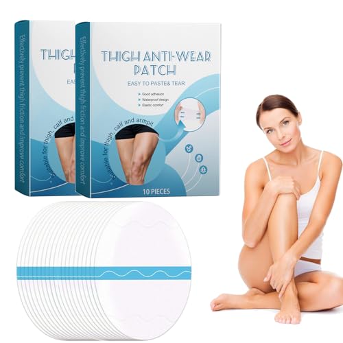 Oberschenkel-Anti-Reibungs-Pflaster, Anti-Chafe Oberschenkel-Chafing-Präventions-Reibungsbänder, selbstklebende verschleißfeste unsichtbare Innenschenkel-Verhinderungs-Chafing-Aufkleber, 20 Stück von Zynewa