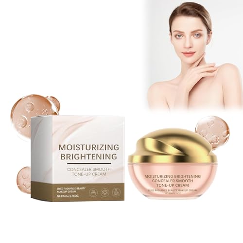 Tone-Up Cream Makeup-Creme Aufhellende Creme für Damen Einfache Gesichtscreme, Faule Creme Feuchtigkeitsspendende, aufhellende Concealer-Creme mit glatter Tönung Tonkorrektur-Creme von Zynewa
