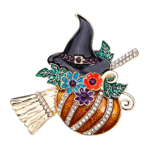 Zyntora Kürbis Emaille Pin,Halloween Brosche Pin, Halloween Kürbis, Thanksgiving-Brosche, Strass-Kürbis-Brosche, schwarzer Zaubererhut für Frauen und Mädchen Zyntora Kürbis Emaille Pin,Halloween Brosche Pin, Halloween Kürbis, Thanksgiving-Brosche, Strass-Kürbis-Brosche, schwarzer Zaubererhut für Frauen und Mädchen von Zyntora
