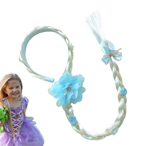 Zyntora Prinzessin Stirnbänder Für Mädchen,Lange Prinzessinnen Perücken Mit Realistischer Optik | Hautfreundliches Langes Haarstück Styling Für Kinder Rollenspiel Kostüme Party Bühne Outfits Spielzeug von Zyntora
