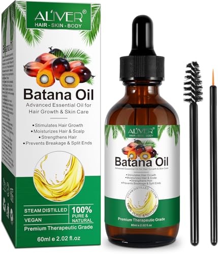 Batana-Öl für Haarwachstum,100% reines und natürliches Batana-Öl für gesünderes,dickeres,volleres Haar,repariert geschädigtes Haar und Haut für Männer und Frauen 60ml Batana-Öl für Haarwachstum,100% reines und natürliches Batana-Öl für gesünderes,dickeres,volleres Haar,repariert geschädigtes Haar und Haut für Männer und Frauen 60ml von ZyranovaE