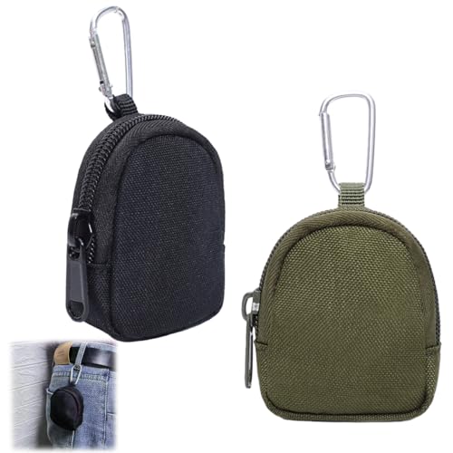 2 Stück Münzgeldbörse, Mini Rucksack Schlüsselanhänger, Leckerlibeutel für Hunde Klein, Coin Purse mit Reißverschluss, Mini Tasche Schlüsselanhänger für Kopfhörer, Datenkabel und Schlüssel Aufbewahren von Zyren
