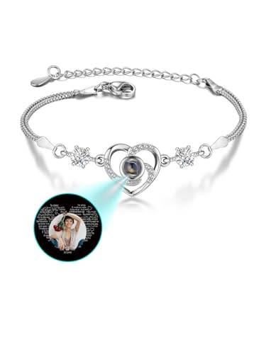 Zysta Projektion Armband Foto Personalisiert Armband mit Bild im Stein Herz Armkette 100 Sprachen Ich liebe dich Armband für Frauen Freundin (Silber - Herz Form 100 Sprachen Ich Liebe Dich & Foto) Zysta Projektion Armband Foto Personalisiert Armband mit Bild im Stein Herz Armkette 100 Sprachen Ich liebe dich Armband für Frauen Freundin (Silber - Herz Form 100 Sprachen Ich Liebe Dich & Foto) von Zysta