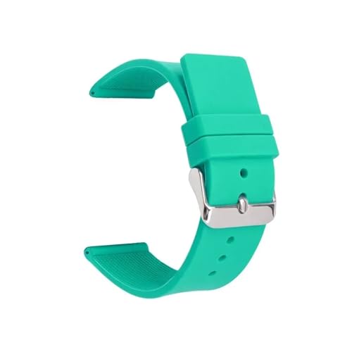 ZythrXLate 12 mm 14 mm 16 mm 18 mm 20 mm 22 mm 24 mm Silikonarmband for weiches Gummiband, Bonbonfarbe, for Männer und Frauen, Ersatzarmband, Zubehör für Uhren, Armbänder(Green,BLACK BUCKLE_16MM) von ZythrXLate