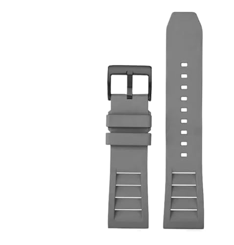 ZythrXLate FKM Fluorkautschuk Uhrenarmband for Uhren Band Sport Watchband Staubdicht 20mm 22mm Armband Ersatz for Männer Frauen für Uhren, Armbänder(Grey-black,22mm) von ZythrXLate