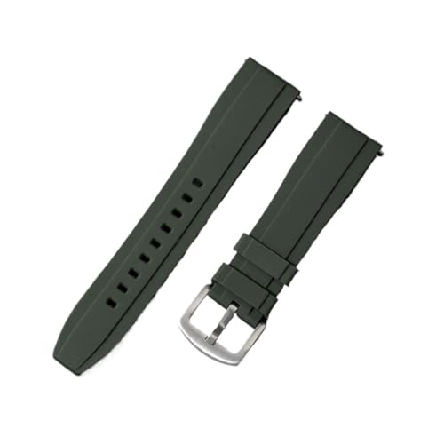ZythrXLate Quick Release Silikonkautschuk Uhrenarmband 20mm 22mm Sportarmband Schwarz Grün Orange Blau Armband Armbänder für Uhren, Armbänder(Dark Green,20mm) von ZythrXLate