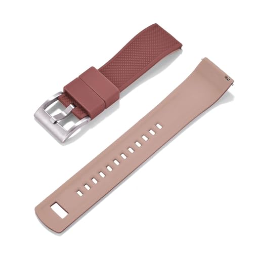 ZythrXLate Silikon-Uhrenarmband mit Schnellverschluss, 20 mm – wasserdichtes Sport-Ersatzarmband aus Gummi for Männer und Frauen für Uhren, Armbänder(Coffee khaki 1) von ZythrXLate