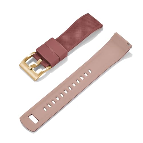 ZythrXLate Silikon-Uhrenarmband mit Schnellverschluss, 20 mm – wasserdichtes Sport-Ersatzarmband aus Gummi for Männer und Frauen für Uhren, Armbänder(Coffee khaki 3) von ZythrXLate