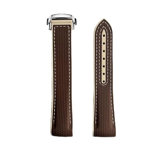 ZythrXLate Sport-Silikonarmband for Uhrenarmbänder aus Gummi mit gebogenem Ende und Faltschließe, 20 mm, wasserdichte Uhrenarmbänder mit Verschluss für Uhren, Armbänder(Celestial Teal) von ZythrXLate