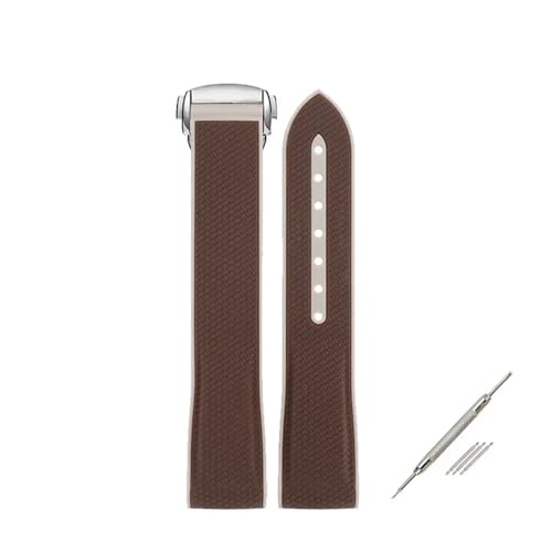 ZythrXLate Sport-Silikonarmband for Uhrenarmbänder aus Gummi mit gebogenem Ende und Faltschließe, 20 mm, wasserdichte Uhrenarmbänder mit Verschluss für Uhren, Armbänder(GREEN BLUE) von ZythrXLate