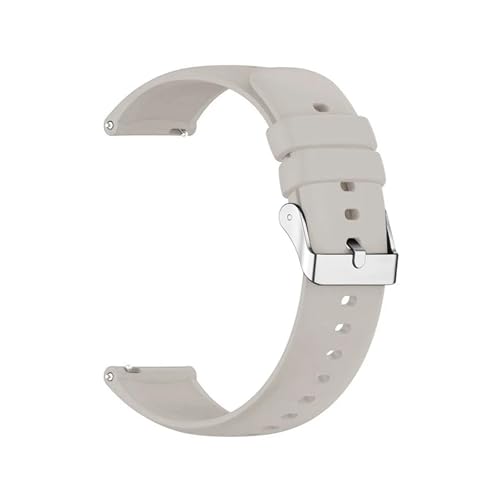 ZythrXLate Universal-Uhrenarmband aus Gummi, 22 mm, 20 mm, Schnellverschluss, Silikonband, weiches Gummiarmband for Smartwatch für Uhren, Armbänder(Light Gray,22mm) von ZythrXLate