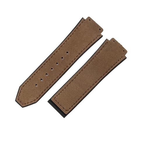 ZythrXLate Weiches, bequemes Uhrenarmband aus mattiertem Rindsleder for klassisches 19-mm-Armband aus Gummi for Herren und Damen für Uhren, Armbänder(Coffee-No buckle) von ZythrXLate