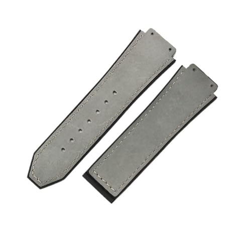 ZythrXLate Weiches, bequemes Uhrenarmband aus mattiertem Rindsleder for klassisches 19-mm-Armband aus Gummi for Herren und Damen für Uhren, Armbänder(Gray-No buckle) von ZythrXLate
