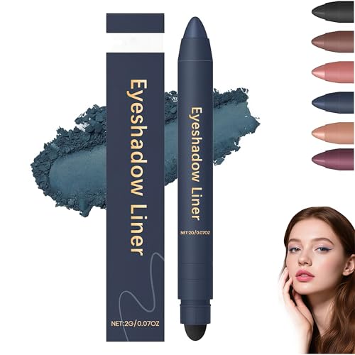 Zytuuob 2-in-1-Eyeliner-Lidschatten langanhaltend unkomplizierter Lidschatten wischfest glatt und leicht zu färben wasserfest und schweißfest und wischfest (Marineblau) von Zytuuob
