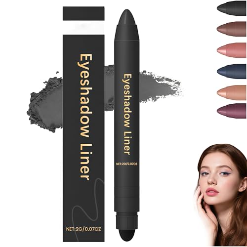 Zytuuob 2-in-1-Eyeliner-Lidschatten langanhaltend unkomplizierter Lidschatten wischfest glatt und leicht zu färben wasserfest und schweißfest und wischfest (Schwarz) von Zytuuob