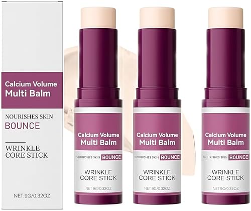 Zytuuob Calcium Multi Balm, Anti-Aging & Straffender Hautpflegestift, Feuchtigkeitsspendend, Straffende Haut, Mildert Linien und Augenringe, Geeignet für trockene und empfindliche Haut (3PCS) von Zytuuob