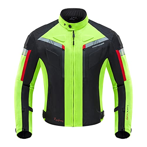 Zyxformis Motorradjacke Herren Motorradjacke wasserdicht winddicht mit Protektoren Jacke für den Sommer Winter von Zyxformis
