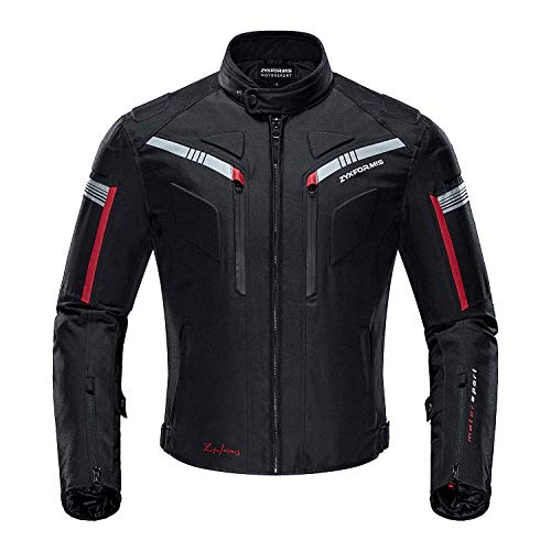 Zyxformis Motorradjacke Herren Motorradjacke wasserdicht winddicht mit Protektoren Jacke für den Sommer Winter von Zyxformis